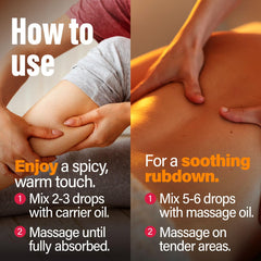Ginger essential oil added to body lotion for massage