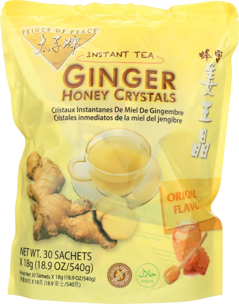 Prince of Peace Ginger Honey Crystals box with 30 packets