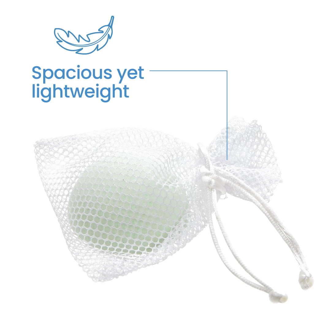 Pack of 12 white Ginger Lily Farms Botanicals Shower Blast Mesh Bags