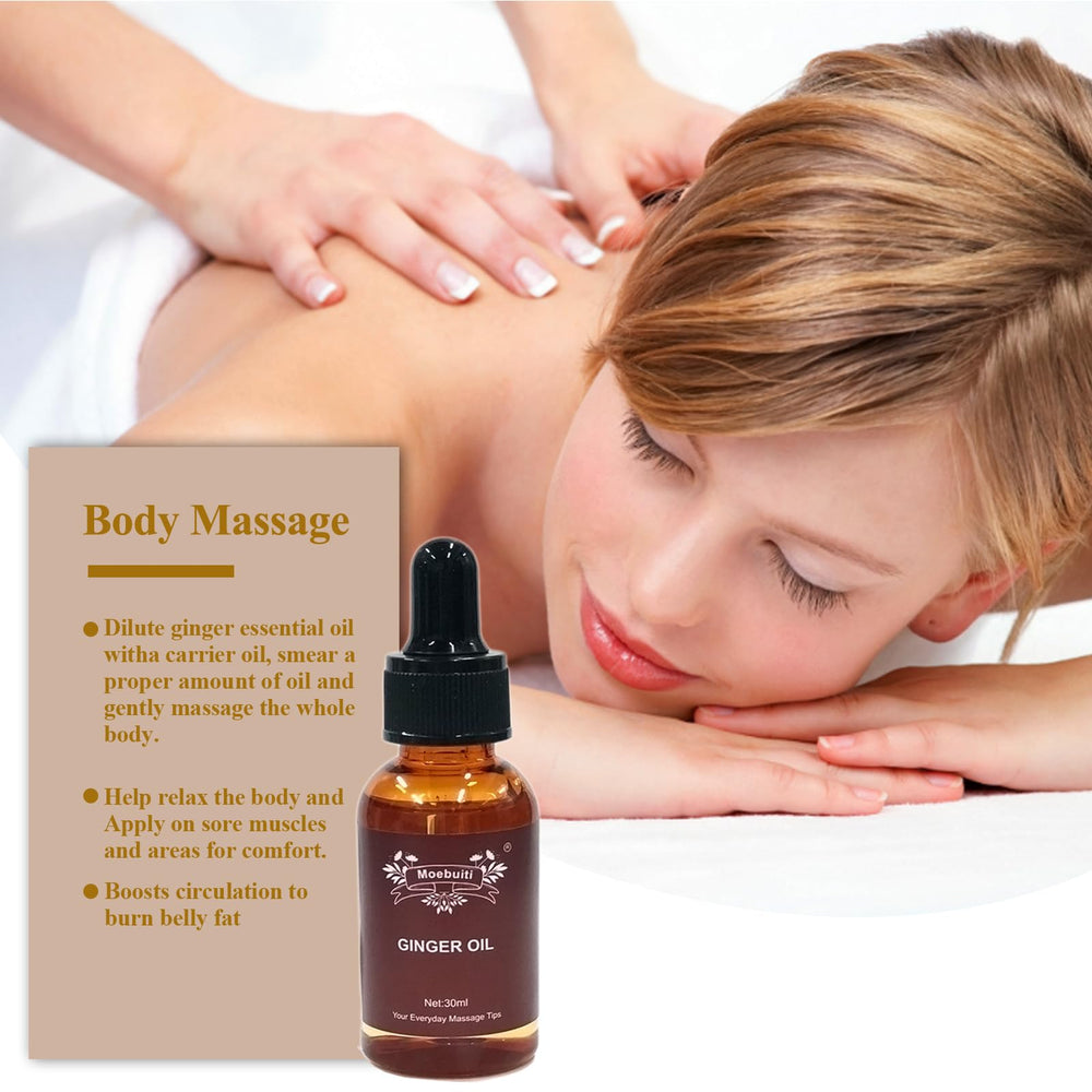 Ginger essential oil bottle with diffuser
