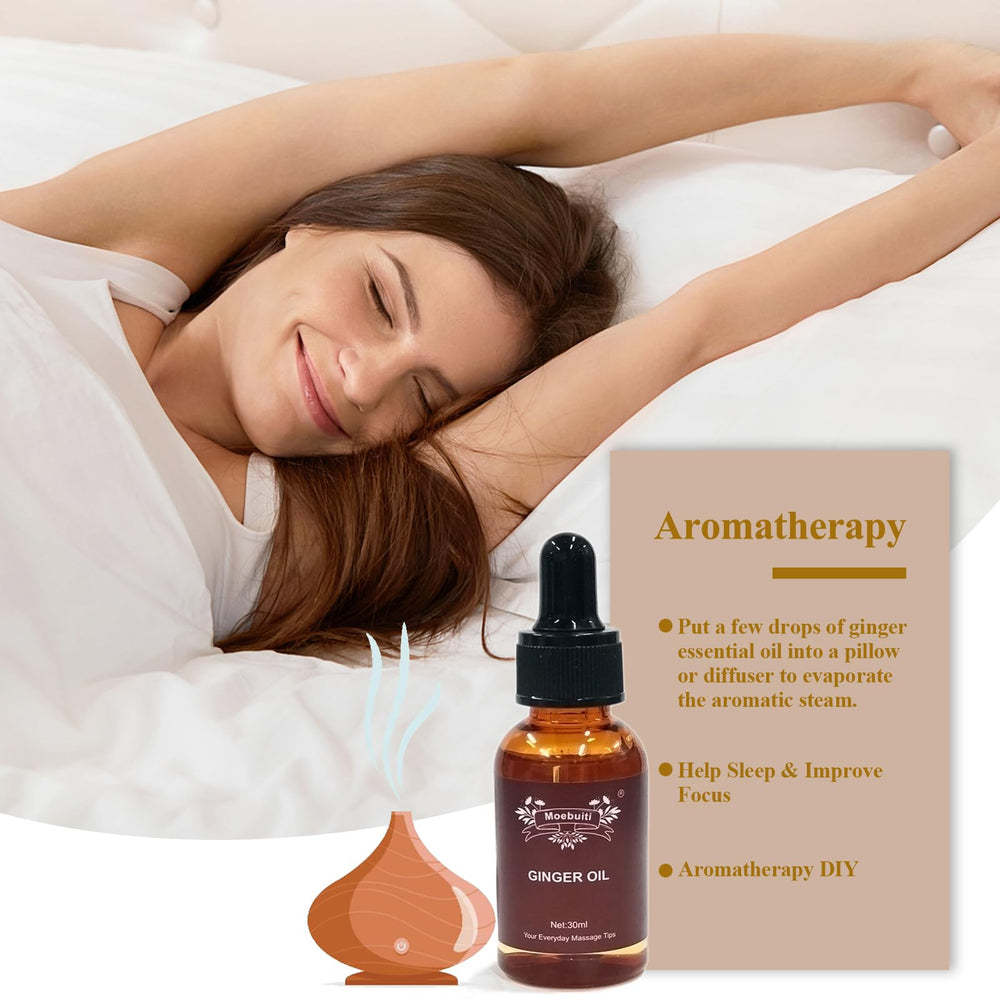 Relaxing massage with ginger oil