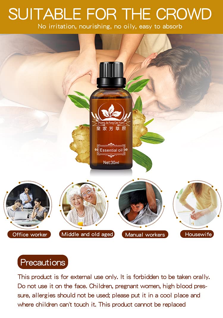 Spa setting with ginger oil for massage
