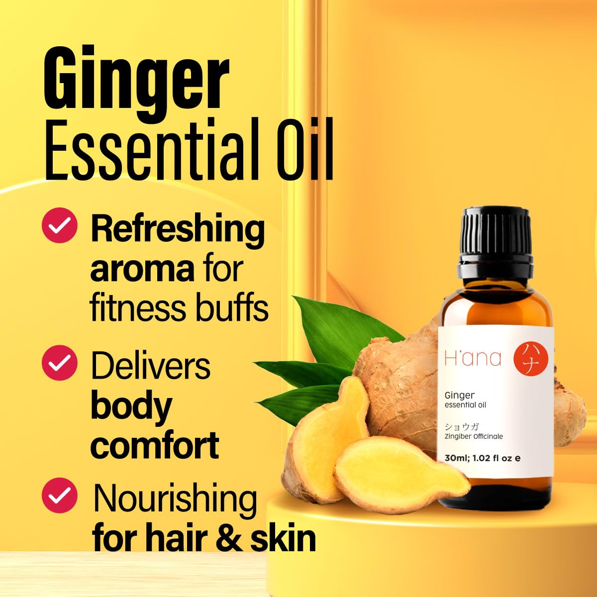 Ginger oil for hair and skin care