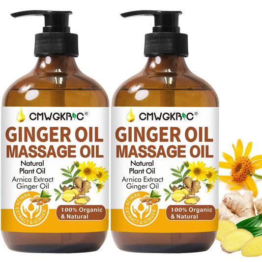 2-pack ginger oil for massage therapy bottle and packaging