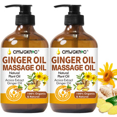 2-pack ginger oil for massage therapy bottle and packaging