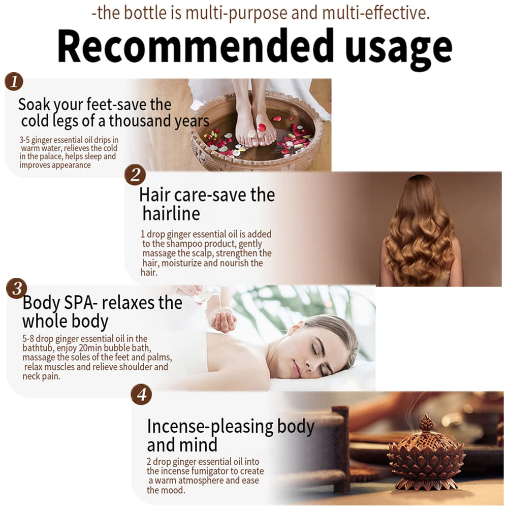 Ginger oil for skin care and hydration