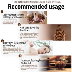 Ginger oil for skin care and hydration