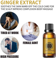 Ginger oil for nourished hydrated skin
