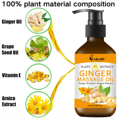 Spa-quality ginger oil for massage therapy and home use