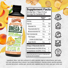 Close-up of ginger peach flavor omega-3 algae oil