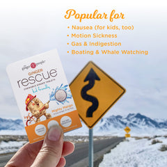 Kid-friendly Ginger Rescue chewables packaging in hand