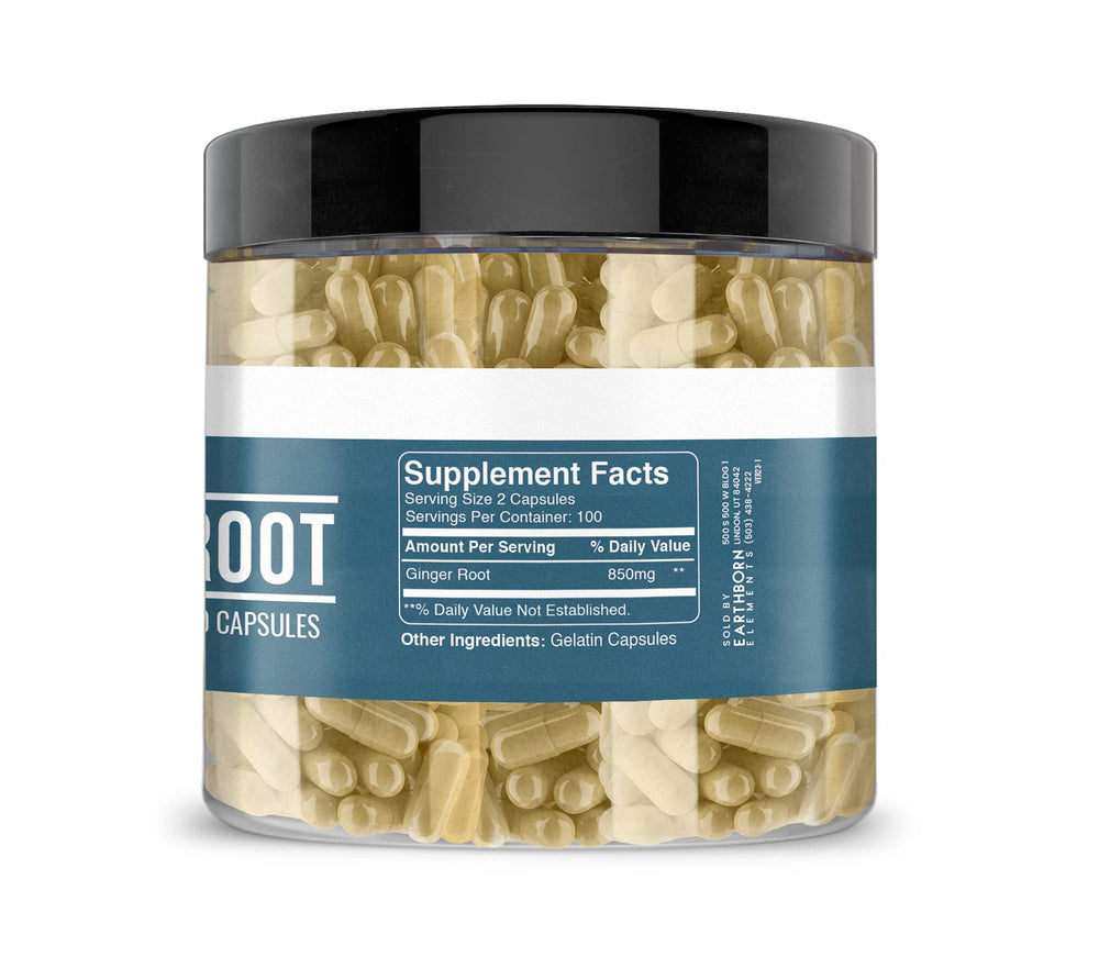 Close-up of Ginger Root Capsules
