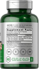 Ginger Root Extract Non-GMO Gluten Free label on bottle