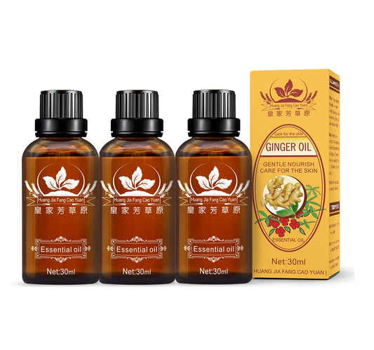 Ginger Lymphatic Drainage Massage Oil bottle – front view (1 of 8)