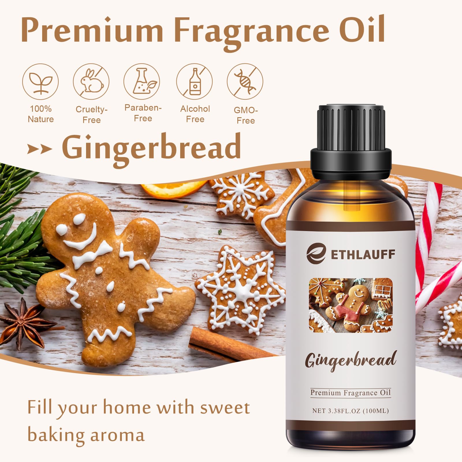 Soap bars and other products scented with gingerbread fragrance oil