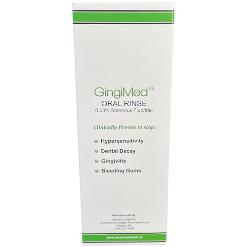GingiMed dental rinse packaging displayed on shelf