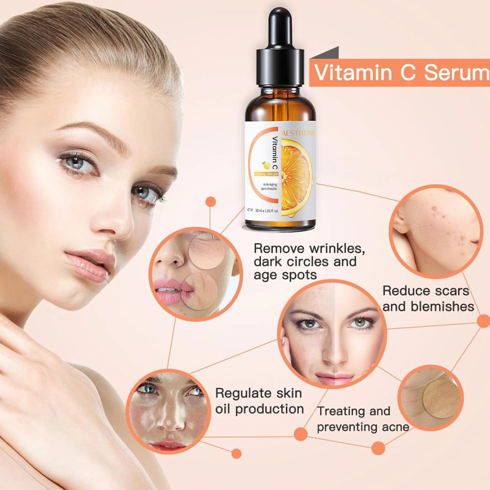 GINILOO serum beside citrus slices suggesting refreshing brightness