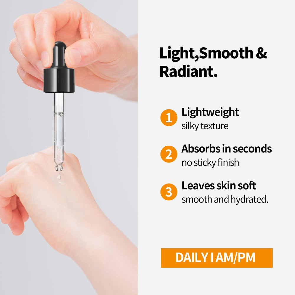 GINILOO serum texture close-up reveals lightweight, non-greasy hydration