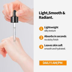 GINILOO serum texture close-up reveals lightweight, non-greasy hydration