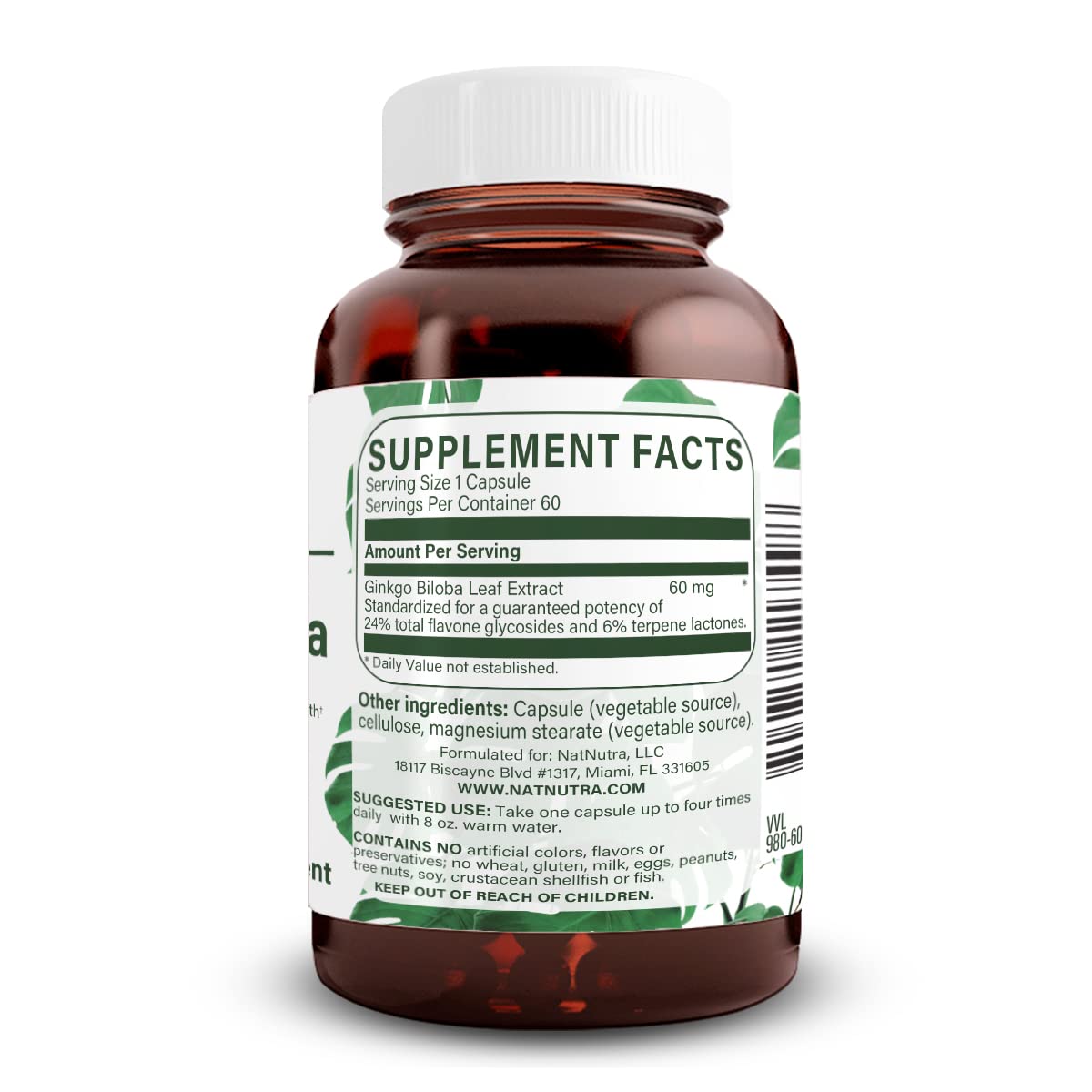 Ginkgo Biloba improving brain circulation and memory