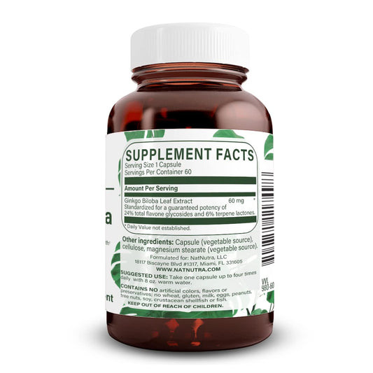 Ginkgo Biloba improving brain circulation and memory