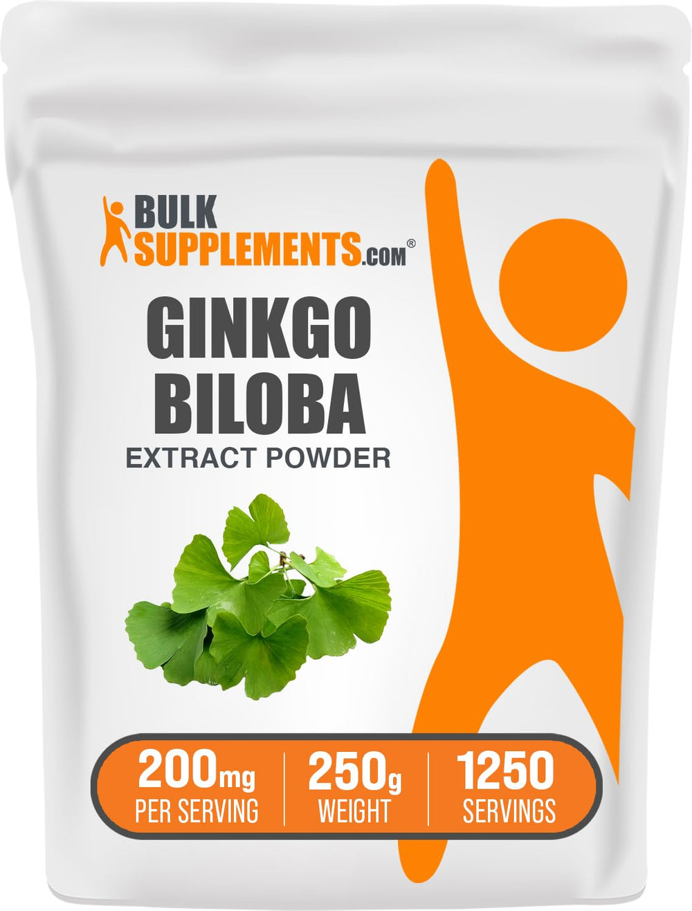 BulkSupplements Ginkgo Biloba Extract Powder 250g packaging