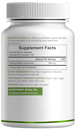 Ginkgo biloba leaves with capsules