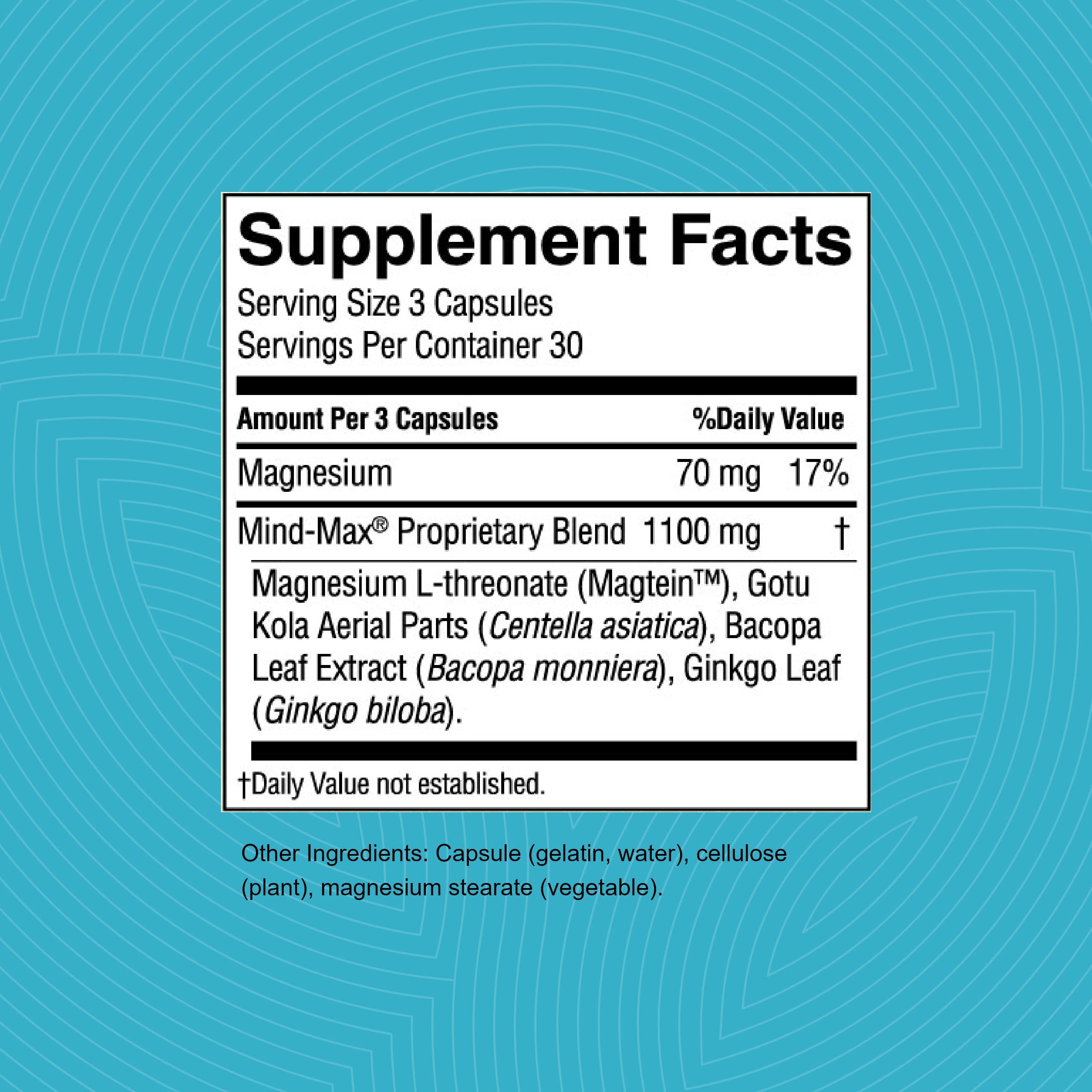 Ginkgo biloba leaf used in Mind-Max