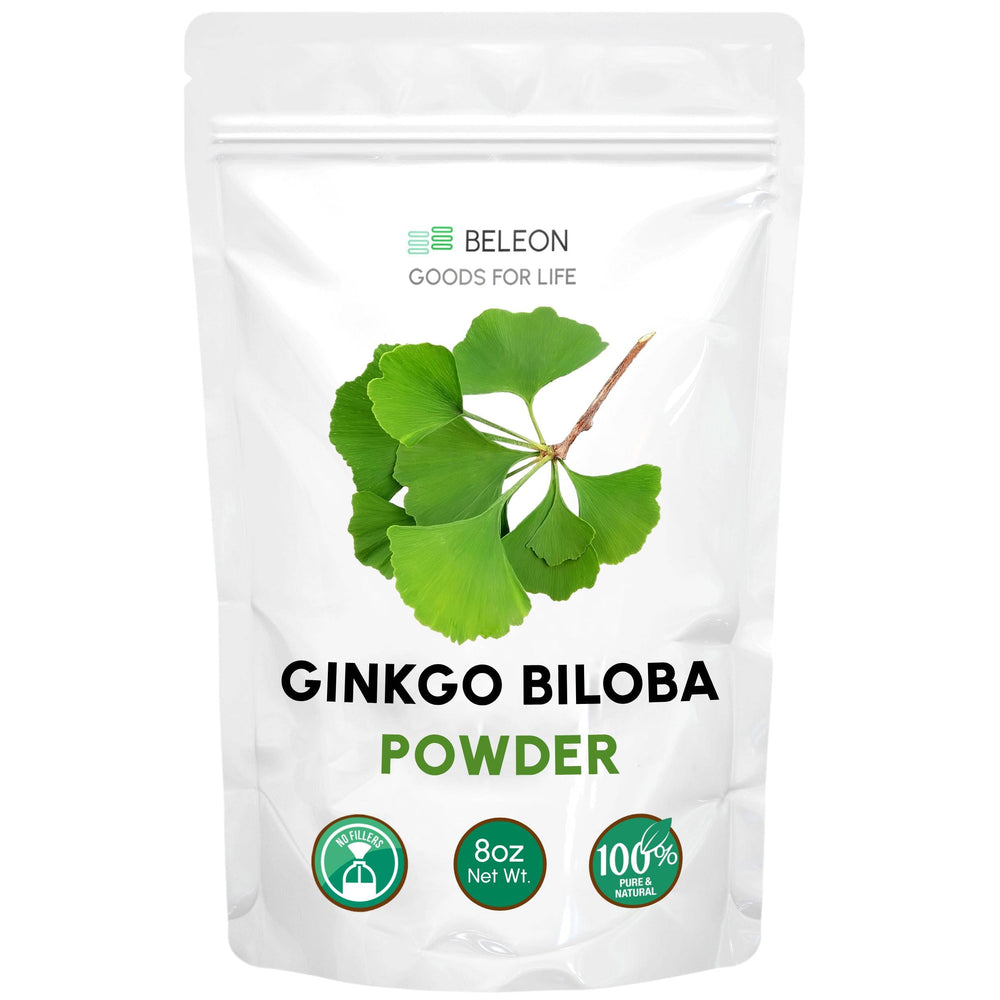 Ginkgo Biloba Powder 8 oz front view