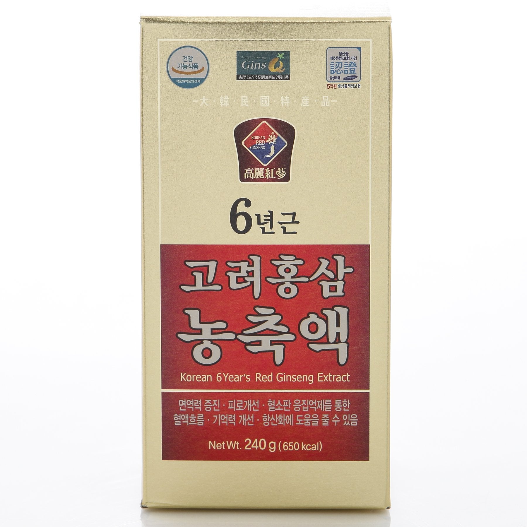 Ingredients: Korean 6 years Red Ginseng - 100% (Ginsenoide RG1+RB1=4mg/g)