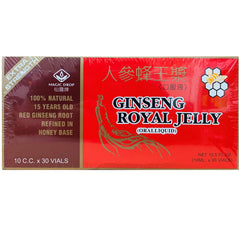 Herbal drink ingredients: ginseng, royal jelly and ancient recipe