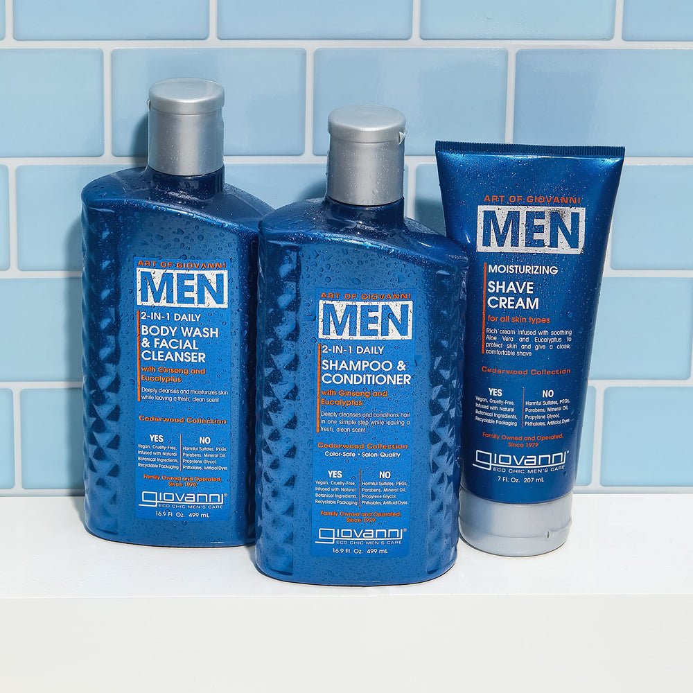 Giovanni Cream Shave Cedarwood lather application demonstrates easy foam for comfortable shave