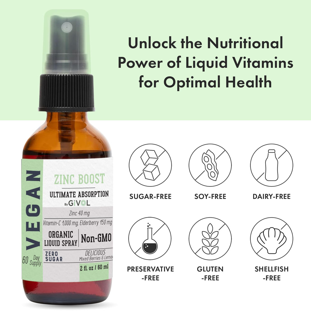 Ingredients including Zinc Picolinate, Vitamin C, and elderberry extract