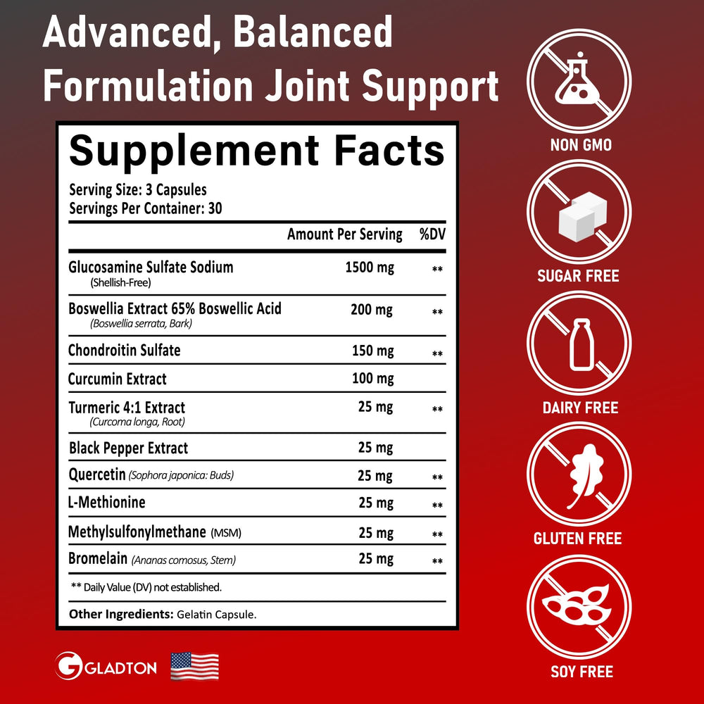 GLADTON MSM and Turmeric (Curcumin) blend