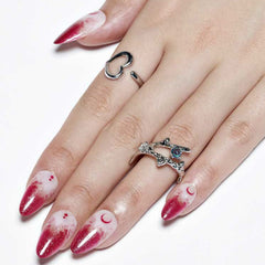 GLAMERMAID acrylic oval false nails manicure kit with essentials.