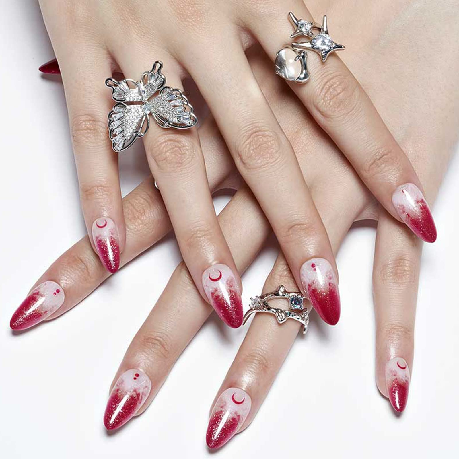 GLAMERMAID reusable glue-on nails for Halloween and holiday looks.