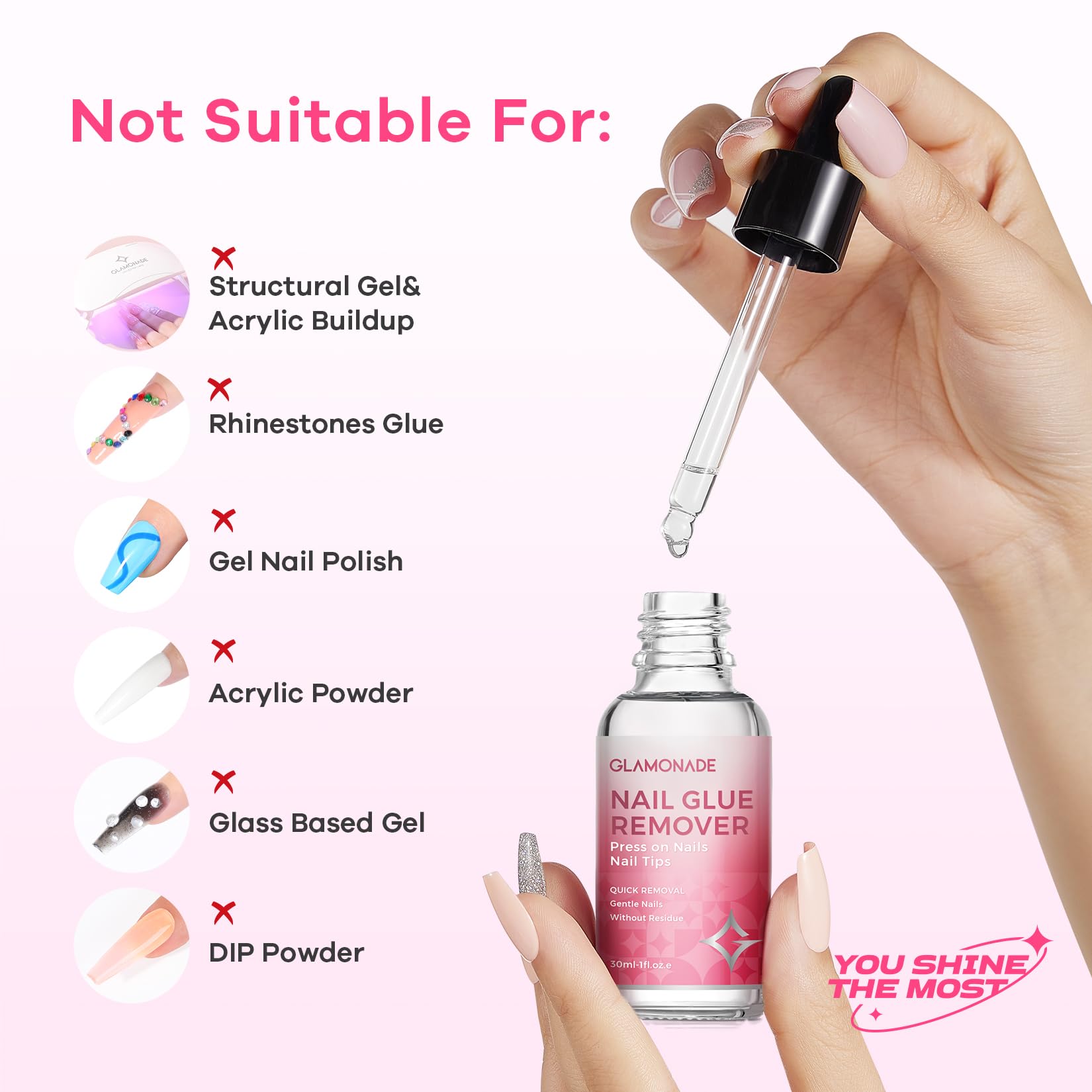 Glamonade beginner-friendly remover supports first-time removal of nails.