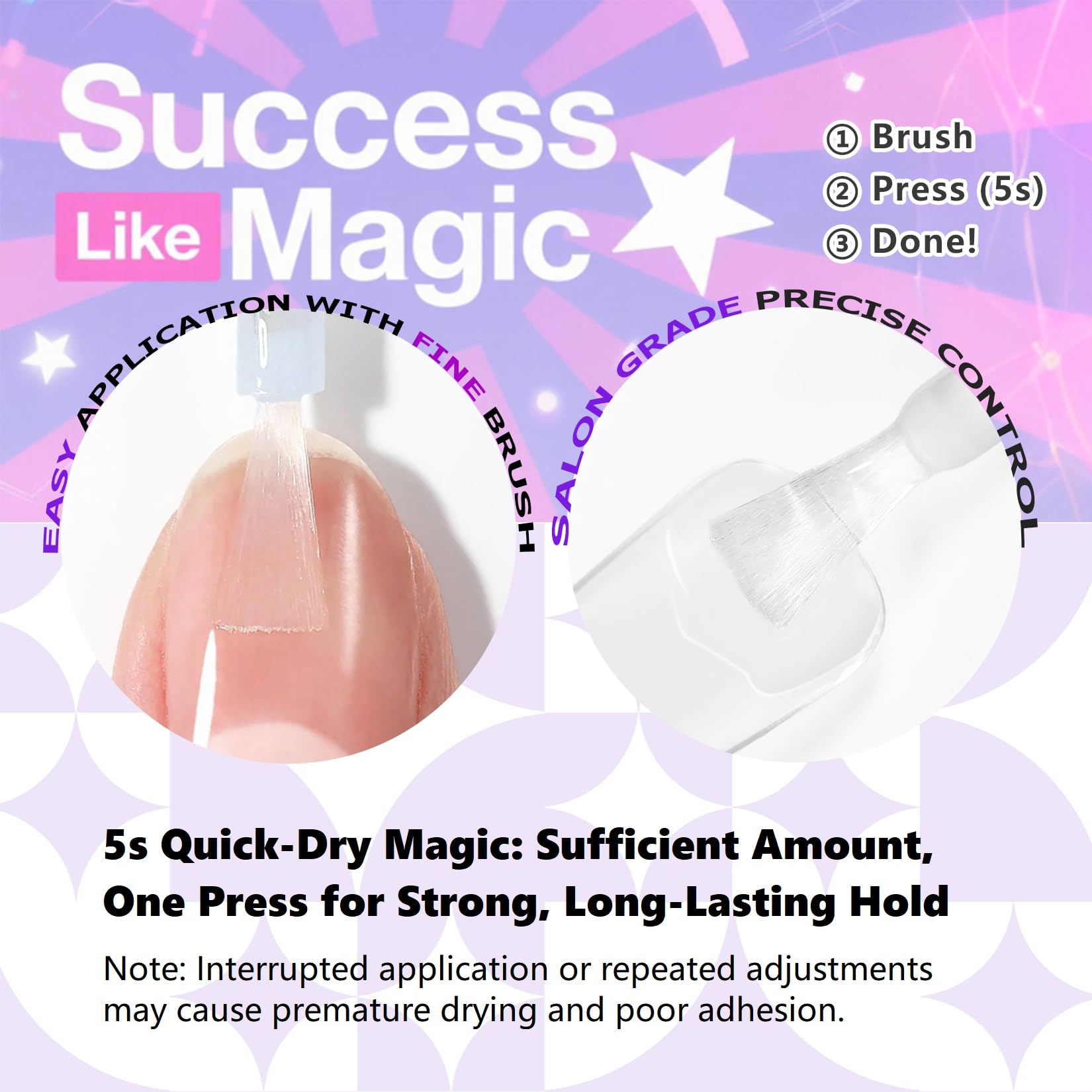 Glamonade five-second dry feature speeds up DIY nail applications.