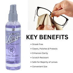 Anti-streak cleansing spray in action