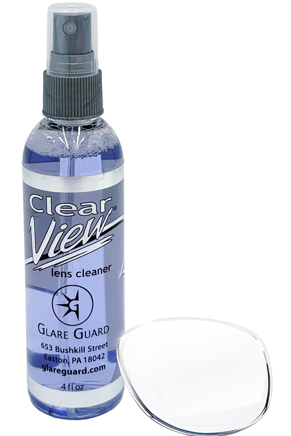 Glare Guard Clear View Lens Cleaner bottle