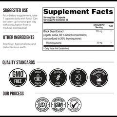 Glass bottle containing 60 capsules inside