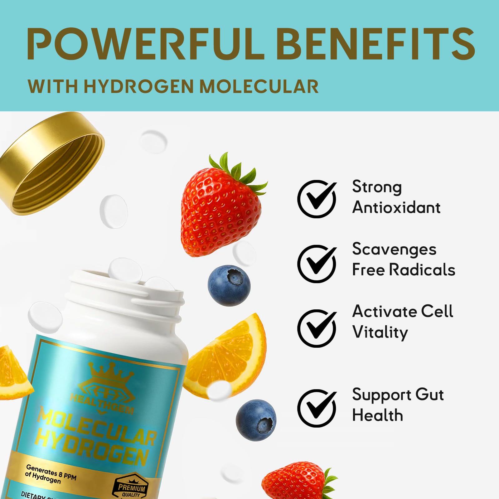 Glass of hydrogen-enriched water