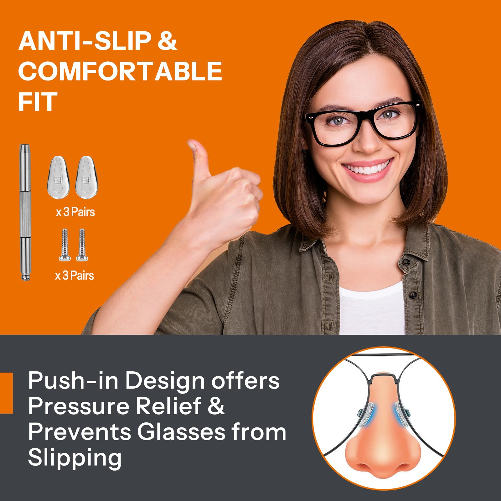 3-in-1 screwdriver for nose pad replacement