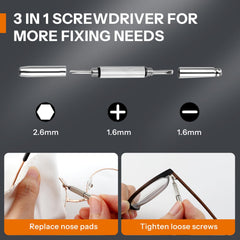 Four replaceable eyeglass cleaner pads