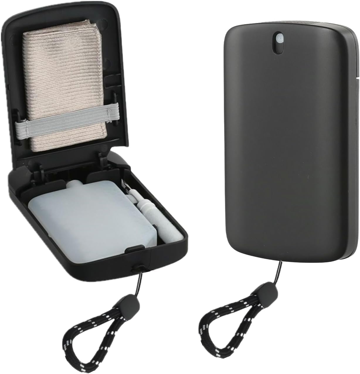 Glasses cleaner spray bottle in black