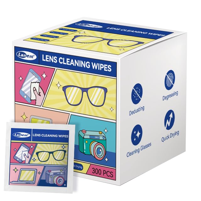 300-count glasses cleaner wipes in dispenser