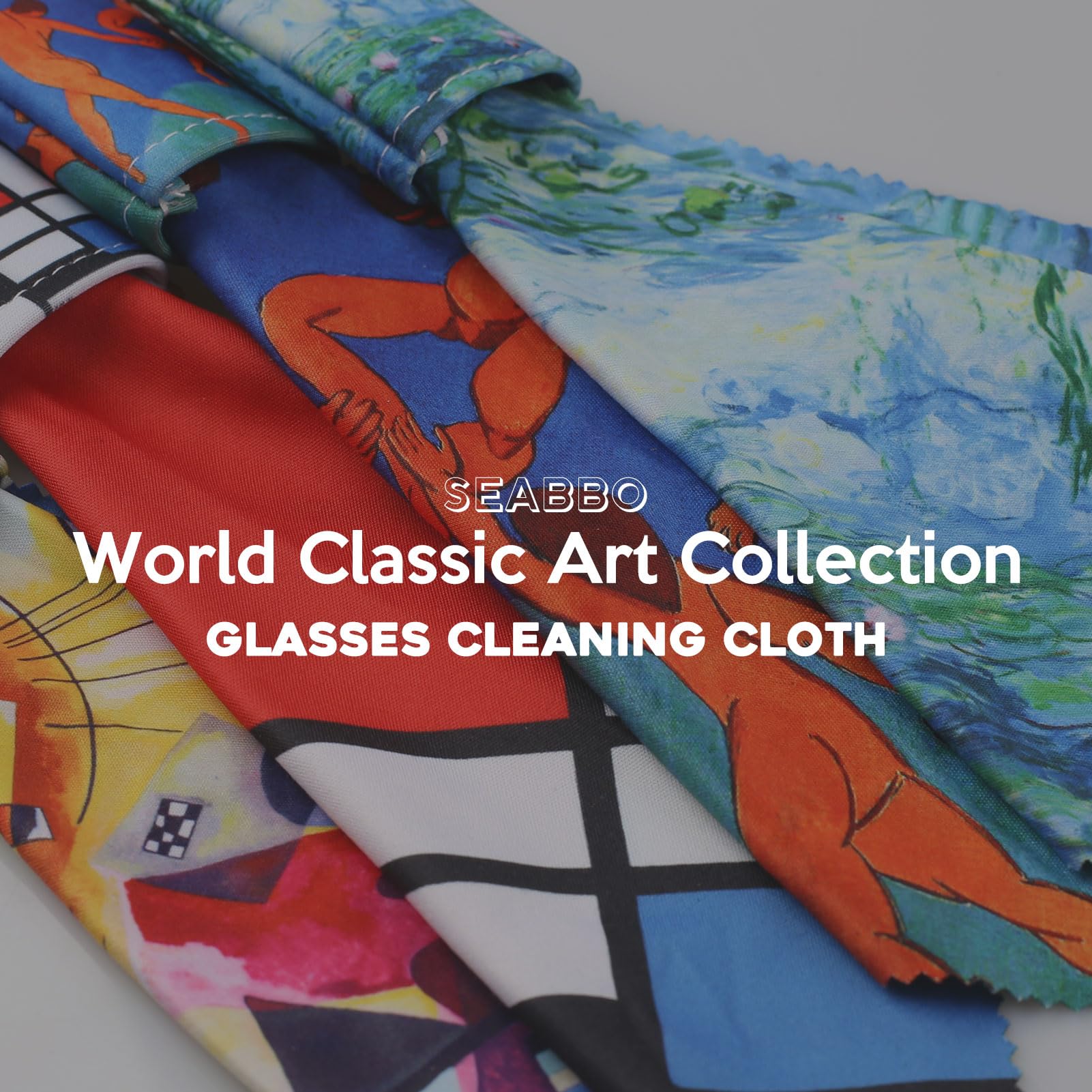 Kandinsky Yellow-Red-Blue art on eyeglasses cleaning cloth