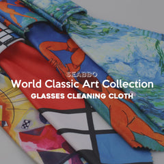 Kandinsky Yellow-Red-Blue art on eyeglasses cleaning cloth