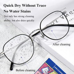 Glasses cleaning wipes in protective packaging