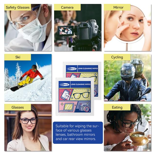 Lens and screen wipes suitable for glasses and devices